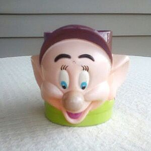 Disney Dopey Snow White & The Seven Dwarves Plastic Melamine Mug Cup 3.5" Tall